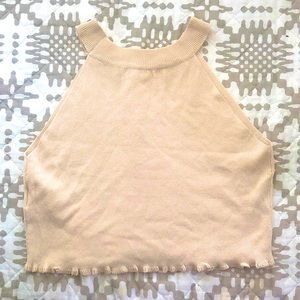 SHEIN Cropped Tan Tank Top